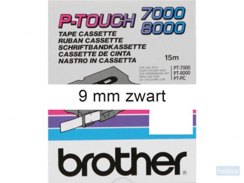 Brother TX-221 labelprinter-tape Zwart op wit (TX-221)