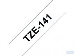 Labeltape Brother P-touch TZE141 18mm zwart op transparant