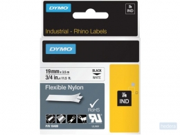 Labeling tape Dymo Rhino 18489 nylon 19mmx3.5m black on white