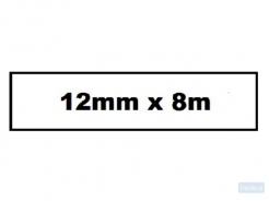 Labeltape Quantore TZE-231 12mm x 8m wit/zwart