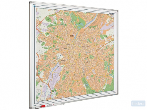 Landkaart bord Softline profiel 8mm, Brussel