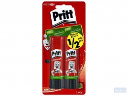 Pritt 43gr glue stick 2nd half price blister of 2 pcs.
