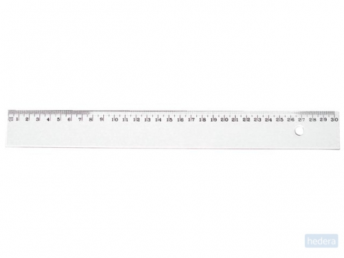 Liniaal Quantore 30cm kunststof transparant