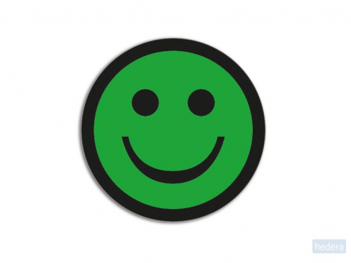 Magneet smiley 50mm emotie blij groen