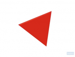 Magnetisch symbool, vorm Driehoeken 10 x 10 x 10 mm, rood