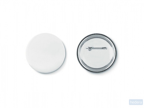 Metalen button Pin, mat zilver