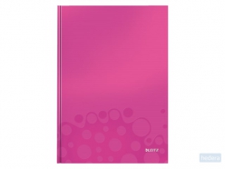 Notitieboek Leitz WOW A4 gelinieerd roze