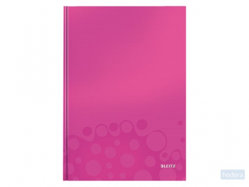 Notitieboek Leitz WOW A4 gelinieerd roze
