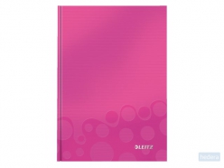 Notitieboek Leitz WOW A5 gelinieerd roze