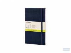 Moleskine notitieboek, ft 13 x 21 cm, eggen, harde cover, 240 blad, saffier