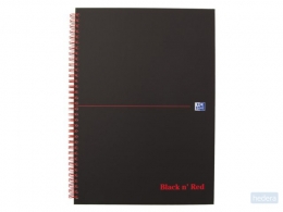 Oxford BLACK N' RED spiral notebook cardboard, 140 pages ft A4, lined