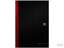 OXFORD Black n' Red gebonden boek A4 blanco 96 vel harde kartonnen kaft