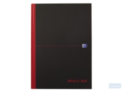 Oxford BLACK N' RED gebonden boek, 192 bladzijden, ft A4, gelijnd