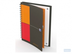 OXFORD International meetingbook B5 geruit 5mm 80 vel soepele kunststof kaft grijs