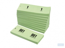 Nummer-/ garderobeblokken groen