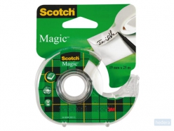 Plakband Scotch Magic 810 19mmx25m onzichtbaar   afroller