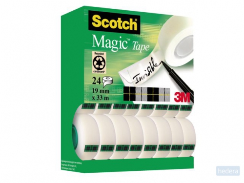 Plakband Scotch Magic 810 19mmx33m onzichtbaar mat 20 4 gratis