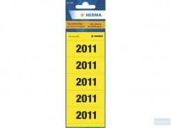 Ordnerrug Herma jaargetallen 2011 geel