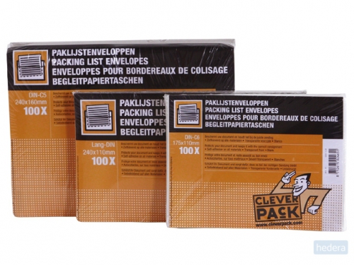 Paklijstenvelop CleverPack zelfklevend bedrukt 230x155mm pak à 100 stuks