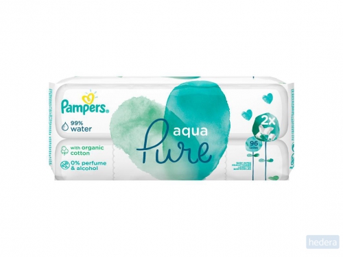 Pampers Aqua Pure Babydoekjes 2 Verpakkingen = 96 Babydoekjes