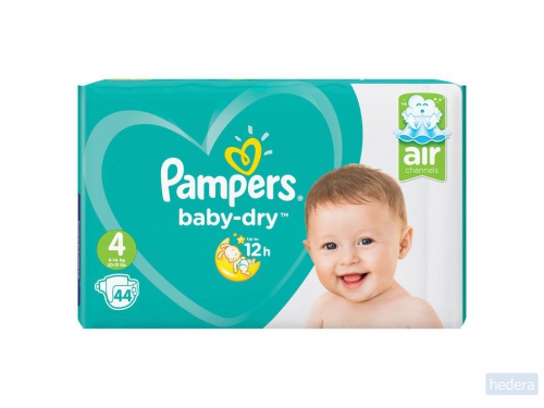 Pampers Baby-Dry Maat 4 44 Luiers Voor Droge Ademende Huid, -