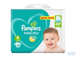 Pampers Baby-Dry Maat 4 86 Luiers Voor Droge Ademende Huid, -