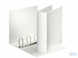 Esselte customizable ring binder PP for ft A4 maxi spine of 7.7 cm , 4 D-rings of 50 mm, white
