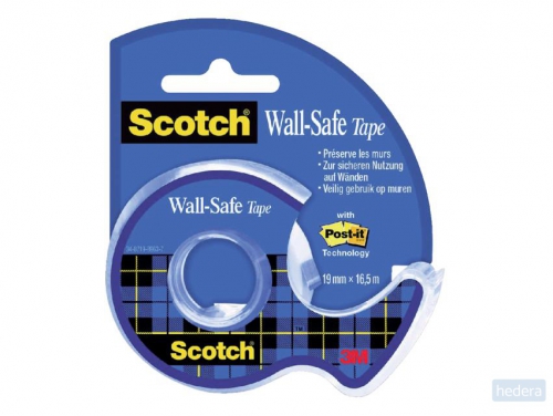 Plakband Scotch 19mmx16.5m Wall Safe   handafroller