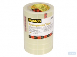 Scotch transparante tape 550 19 mm x 66 m, pak van 8