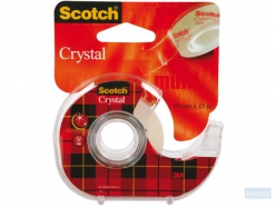 Plakband Scotch Crystal 600 19mmx15m transparant   afroller