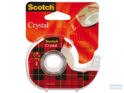 Plakband Scotch Crystal 600 19mmx25m transparant   afroller
