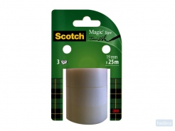 Plakband Scotch Magic 819 19mmx25m onzichtbaar