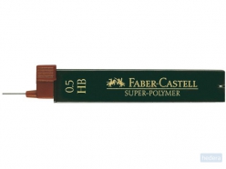 Potloodstift Faber-Castell 0.5mm HB super-polymer koker à 12 stuks