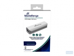 MediaRange Oplaadbare Powerbank - 2.600 mAh - Wit - USB A