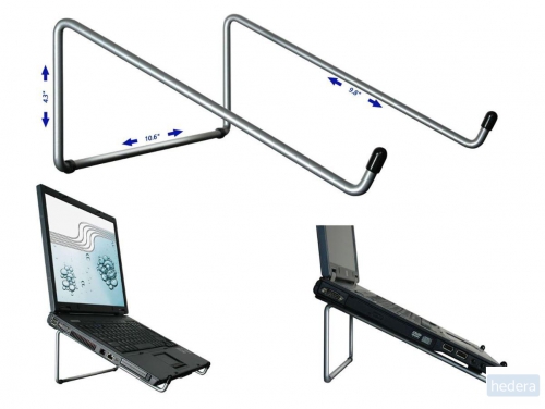 R-Go Steel Basic Laptopstandaard, zilver