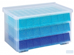 Really Useful Box juwelendoos transparant blauw