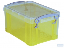 Really Useful Box opbergdoos 0.3 liter transparant geel
