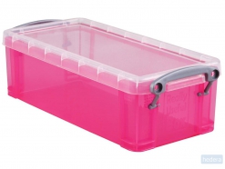 Really Useful Box opbergdoos 0,9 liter liter transparant roze