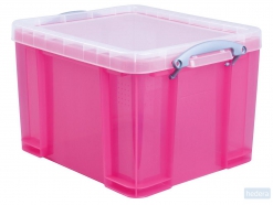 Really Useful Box opbergdoos 35 liter, transparant, helroze