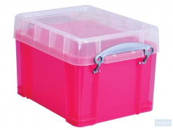 Really Useful Box opbergdoos 3 liter transparant roze