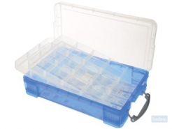 Really Useful boxes gekleurde transparante opbergd blauw