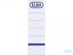 Rugetiket Elba clic 59x190mm zelfklevend wit/blauw