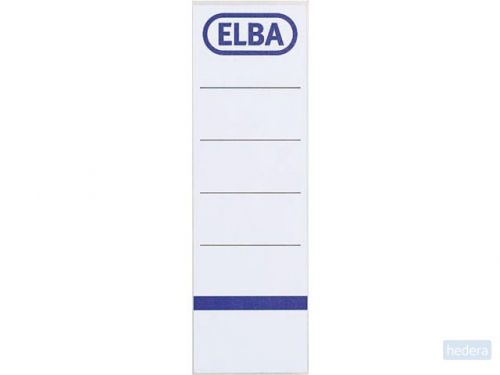 Rugetiket Elba clic 59x190mm zelfklevend wit/blauw