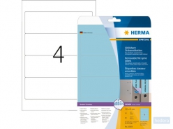 HERMA 10168 Verwijderbare ordneretiketten, A4, 192 x 61 mm, blauw, ondoorzichtig