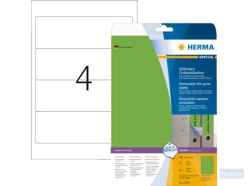 HERMA 10169 Verwijderbare ordneretiketten, A4, 192 x 61 mm, groen, ondoorzichtig