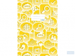 Schriftkaft Herma A4 Social Icons geel