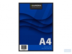 Schrijfblok Aurora A4 ruit 5x5mm 100 vel 60gr blauw