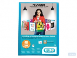 OXFORD Polyvision personaliseerbare presentatiealbum, formaat A4, uit PP, 20 tassen, blauw