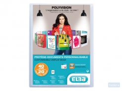 OXFORD Polyvision personaliseerbare presentatiealbum, formaat A4, uit PP, 20 tassen, transparant