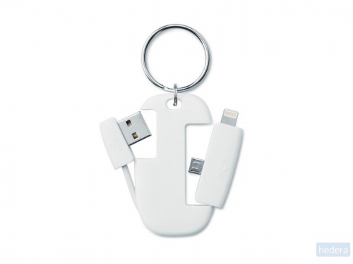 Sleutelhanger USB geïntegreerd Kirbud, wit